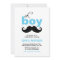 Blue Cute It's a Boy Mustache Baby Shower