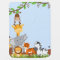 Blue Cute Jungle Baby Animal Baby Blanket