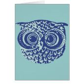Blue cute owl picture (Front)
