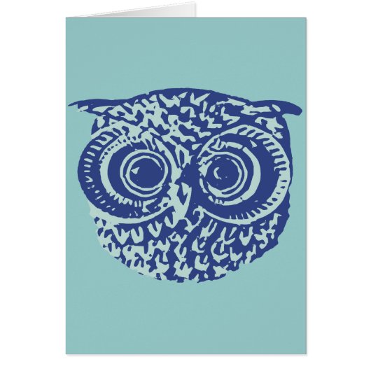 Blue cute owl picture (Front)