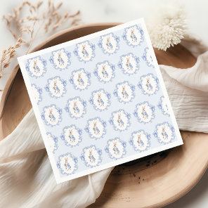 Blue Cute Rabbit Baby Shower Napkins