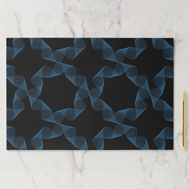 Blue, cute, simple, elegant geometric pattern art paper pad (Insitu)
