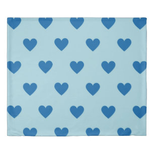 Blue Cute Simple Heart Pattern  Duvet Cover