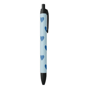 Blue Cute Simple Heart Pattern Pen
