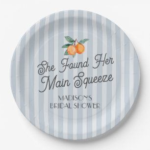 Blue Cutie Main Squeeze Citrus Bridal Shower Paper Plates
