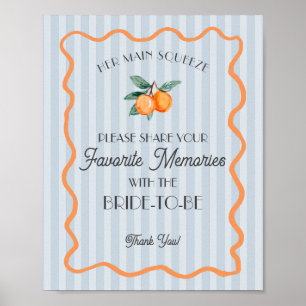 Blue Cutie Main Squeeze Favorite Memories Bride Poster