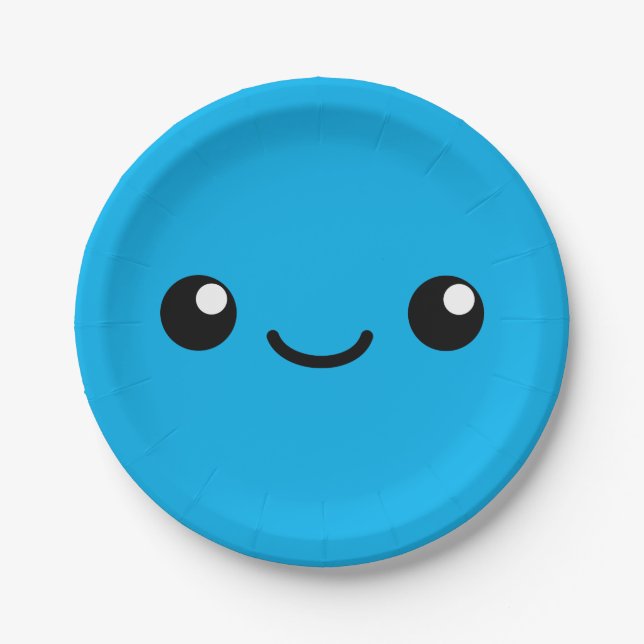 Blue Cutie Paper Plates (Front)