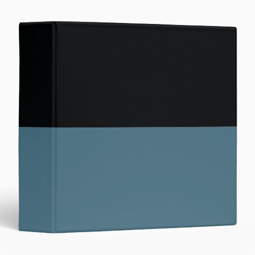 Blue Cyan and Black Simple Extra Wide Stripes 3 Ring Binder