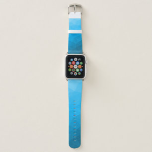 Blue cyan gradient geometric mesh pattern apple watch band