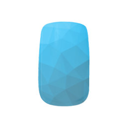 Blue cyan gradient geometric mesh pattern minx nail art