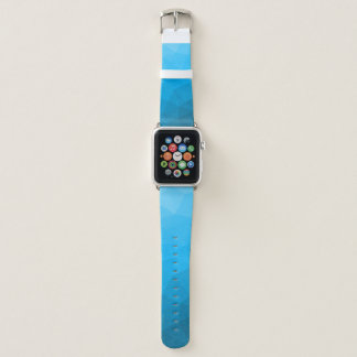 Blue cyan gradient geometric mesh pattern Triangle Apple Watch Band