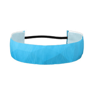 Blue cyan gradient geometric mesh pattern Triangle Athletic Headband