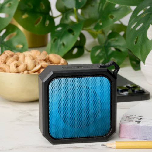 Blue cyan gradient geometric mesh pattern Triangle Bluetooth Speaker