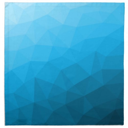 Blue cyan gradient geometric mesh pattern Triangle Cloth Napkin