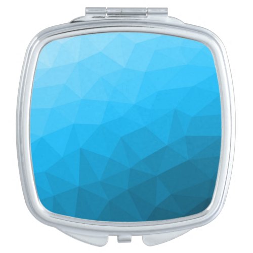 Blue cyan gradient geometric mesh pattern Triangle Compact Mirror