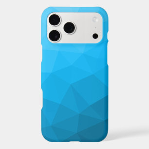 Blue cyan gradient geometric mesh pattern Triangle iPhone 17 Pro Max Case