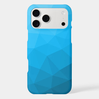 Blue cyan gradient geometric mesh pattern Triangle iPhone 17 Pro Max Case