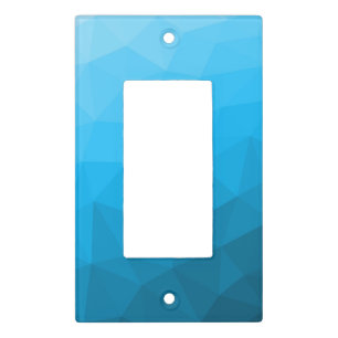 Blue cyan gradient geometric mesh pattern Triangle Light Switch Cover