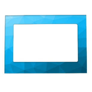 Blue cyan gradient geometric mesh pattern Triangle Magnetic Frame