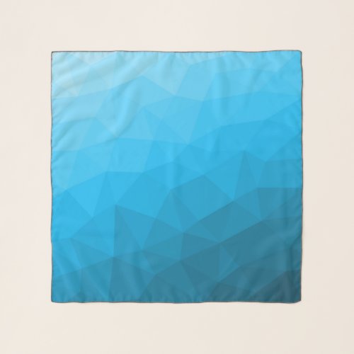 Blue cyan gradient geometric mesh pattern Triangle Scarf