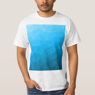 Blue cyan gradient geometric mesh pattern Triangle T-Shirt