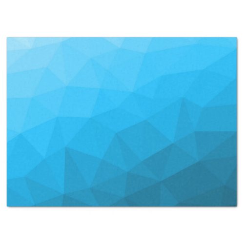 Blue cyan gradient geometric mesh pattern Triangle Tissue Paper