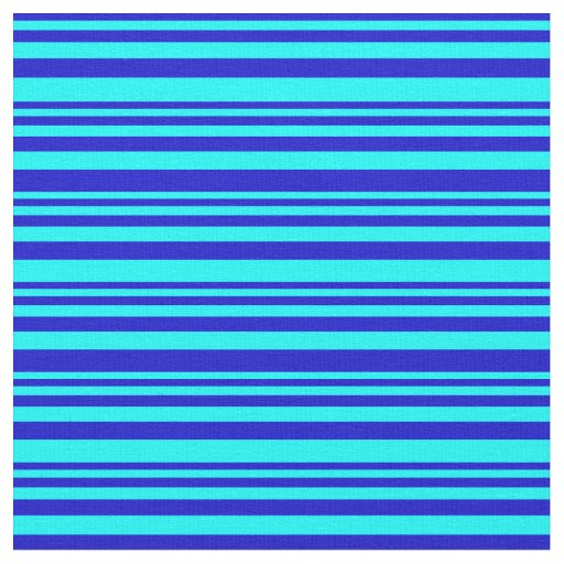 Blue & Cyan Striped/Lined Pattern Fabric