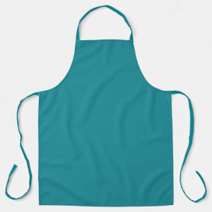 Blue Cyan Teal Turquoise Spring Season Solid Color Apron