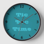 Blue Cyan Teal Turquoise Spring Season Solid Color Clock