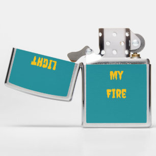 Blue Cyan Teal Turquoise Spring Season Solid Color Zippo Lighter