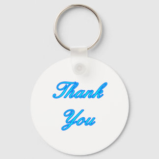 Blue Cyan Thank You Design The MUSEUM Zazzle Gifts Keychain