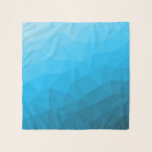 Blue cyan turquoise geometric mesh pattern scarf<br><div class="desc">Light to dark ombre gradient geometric mesh patterned scarf modern accessory. 
Triangle geometric mesh with light dark blue turquoise ombre gradient.</div>