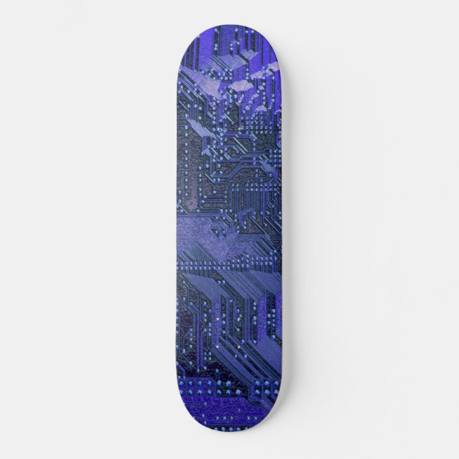 Blue Cyber Circuit Board Tech Art Electronics (Front)