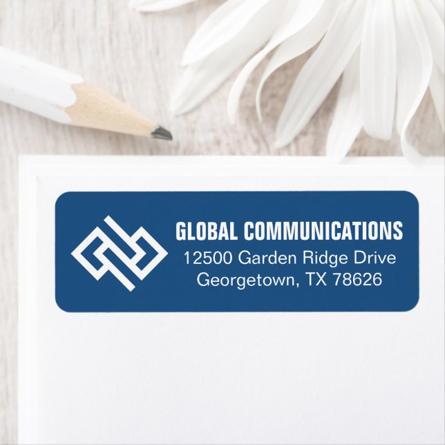 Blue Cyber Technology Company Return Address Label (Insitu)