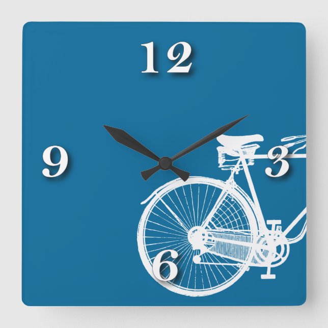 Blue cycle wall Clock (Front)