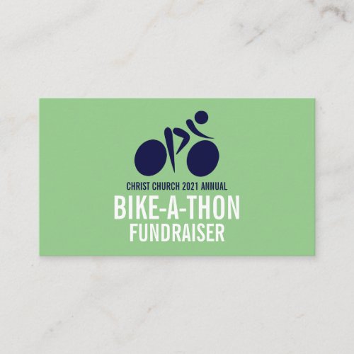 Blue Cycling Logo Charity Bike_a_Thon Event Business Card