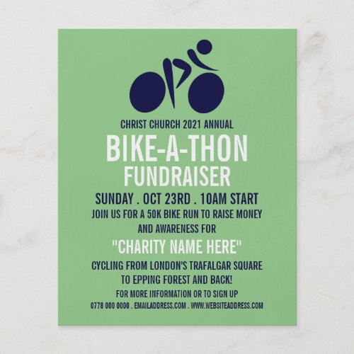 Blue Cycling Logo Charity Bike_a_Thon Event Flyer