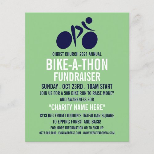 Blue Cycling Logo Charity Bike_a_Thon Event Flyer