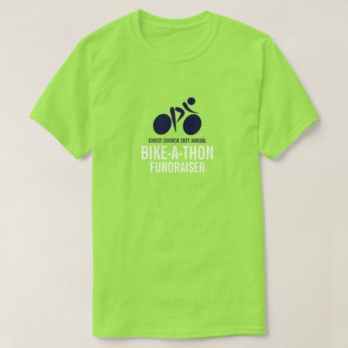 Blue Cycling Logo Charity Bike_a_Thon Event T_Shirt
