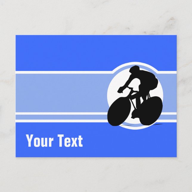 Blue Cycling Postcard (Front)