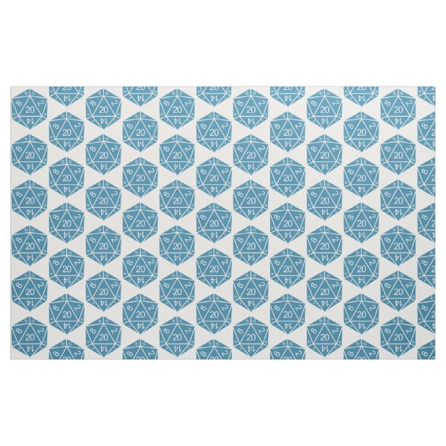 Blue D20 Dice Fabric (Yard)