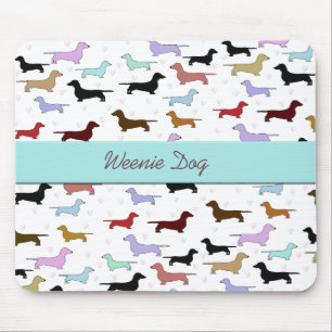 Blue Dachshund Mouse Pad
