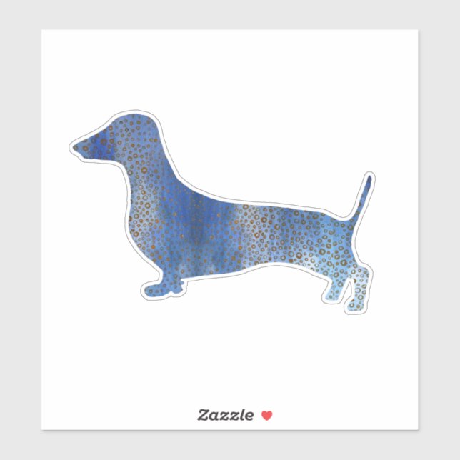Blue dachshund sticker (Sheet)