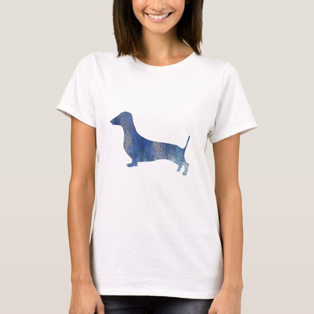 Blue dachshund T-Shirt (Front)
