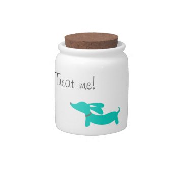Blue Dachshund | Treat Or Cookie Jar by Smoothe1 at Zazzle
