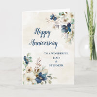 Blue Dad and Stepmom Wedding Anniversary