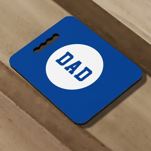 Blue DAD Initials Sports Monogrammed Seat Cushion