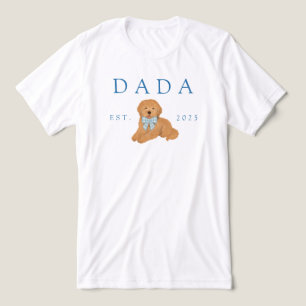 Blue Dada Golden Doodle Puppy Birthday Tri-Blend Shirt