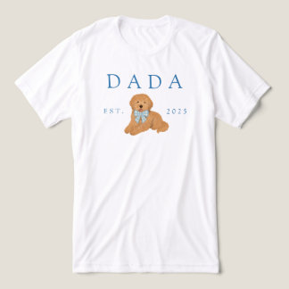 Blue Dada Golden Doodle Puppy Birthday Tri-Blend Shirt