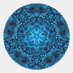 BLUE DAHLIA CLASSIC ROUND STICKER